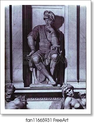 Free art print of Tomb of Lorenzo de' Medici. Detail by Michelangelo Free art print of Tomb of Lorenzo de' Medici. Detail by Michelangelo