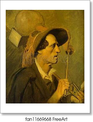 Free art print of Blind Musician. Study by Vasily Perov