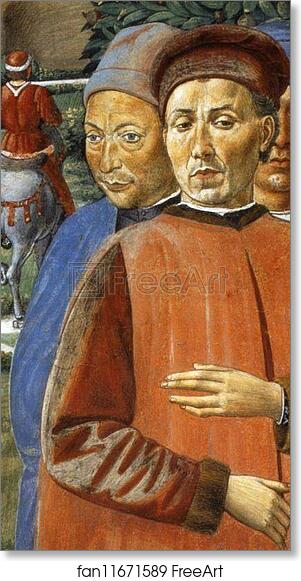 Free art print of St. Augustine Departing for Milan. Detail by Benozzo Gozzoli