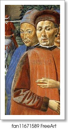 Free art print of St. Augustine Departing for Milan. Detail by Benozzo Gozzoli