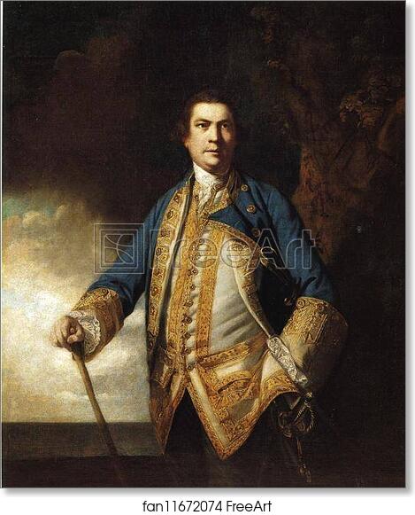 Free art print of Augustus, 1st Viscount Keppel (1725-86) by Sir Joshua Reynolds
