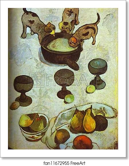 Free art print of Still Life with Three Puppies by Paul Gauguin Free art print of Still Life with Three Puppies by Paul Gauguin