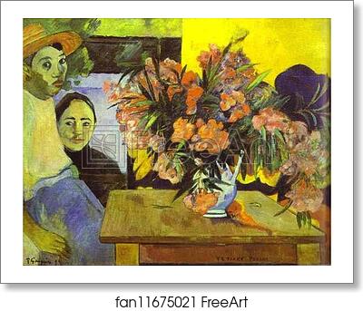 Free art print of Te Tiare Farani (Bouquet of Flowers) by Paul Gauguin