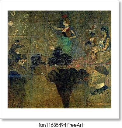 Free art print of Panel for La Goulue's Booth by Henri De Toulouse-Lautrec