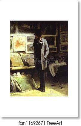 Free art print of The Etching Amateur by Honoré Daumier