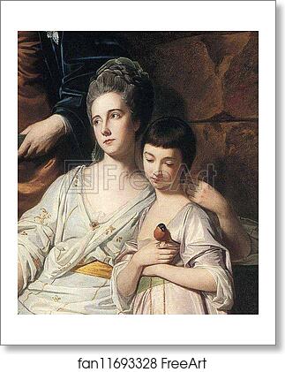 Free art print of The Warren Family. Detail by George Romney