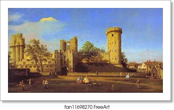 Free art print of Warwick Castle: the East Front by Giovanni Antonio Canale, Called Canaletto