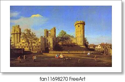 Free art print of Warwick Castle: the East Front by Giovanni Antonio Canale, Called Canaletto