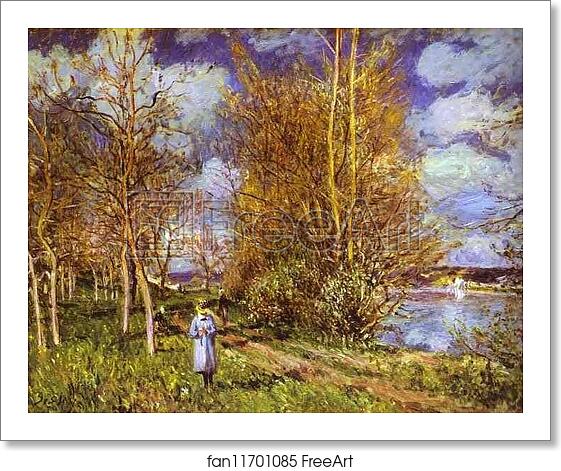 Free art print of Small Meadows in Spring - By by Alfred Sisley Free art print of Small Meadows in Spring - By by Alfred Sisley