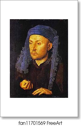 Free art print of Man in a Blue Turban by Jan Van Eyck