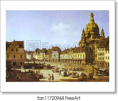 Free art print of New Market Square in Dresden by Bernardo Bellotto