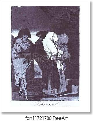 Free art print of Capricho 22: Pobrecitas! (Poor Little One!) by Francisco De Goya Y Lucientes