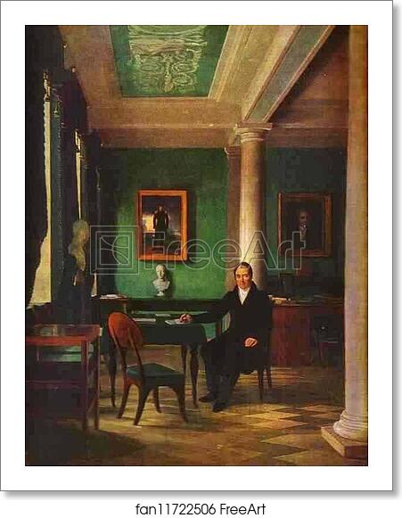 Free art print of Portrait of the State Chancellor of the Internal Affairs, Prince Victor Pavlovich Kochubey in his Study by Alexey Venetsianov Free art print of Portrait of the State Chancellor of the Internal Affairs, Prince Victor Pavlovich Kochubey in his Study by Alexey Venetsianov