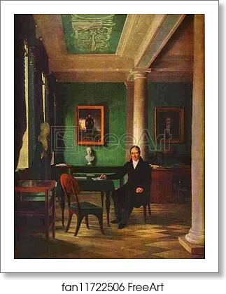 Free art print of Portrait of the State Chancellor of the Internal Affairs, Prince Victor Pavlovich Kochubey in his Study by Alexey Venetsianov