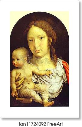 Free art print of The Carondelet Diptych: Virgin and Child (right) by Jan Gossaert, Called Mabuse Free art print of The Carondelet Diptych: Virgin and Child (right) by Jan Gossaert, Called Mabuse