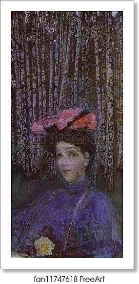 Free art print of Portrait of N. Zabela-Vrubel on the Edge of a Birch Grove by Mikhail Vrubel Free art print of Portrait of N. Zabela-Vrubel on the Edge of a Birch Grove by Mikhail Vrubel