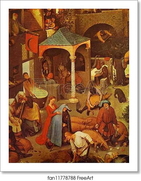 Free art print of The Flemish Proverbs. Detail by Pieter Bruegel The Elder Free art print of The Flemish Proverbs. Detail by Pieter Bruegel The Elder