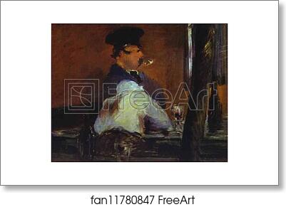 Free art print of In the Bar (Le Bouchon) by Edouard Manet