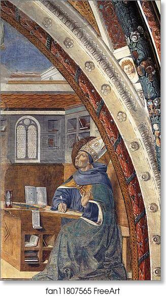 Free art print of St. Augustine's Vision of St. Jerome by Benozzo Gozzoli