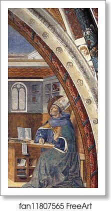 Free art print of St. Augustine's Vision of St. Jerome by Benozzo Gozzoli