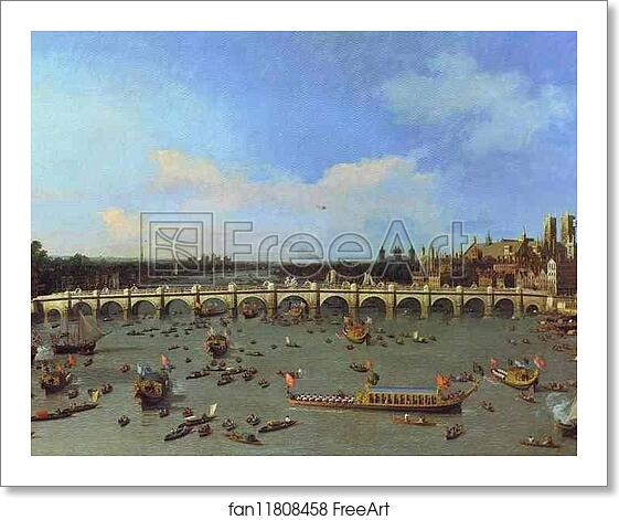 Free art print of London: Westminster Bridge from the North on Lord Mayor's Day by Giovanni Antonio Canale, Called Canaletto Free art print of London: Westminster Bridge from the North on Lord Mayor's Day by Giovanni Antonio Canale, Called Canaletto