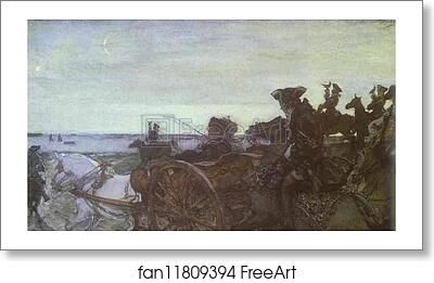 Free art print of Catherine II Setting out to Hunt with Falcons by Valentin Serov