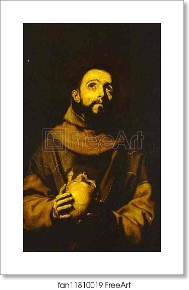 Free art print of St. Francis by Jusepe De Ribera
