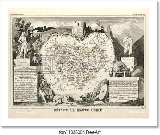 Free art print of Dépt. de la Haute Loire (région du centre) by Victor Jules Levasseur Free art print of Dépt. de la Haute Loire (région du centre) by Victor Jules Levasseur
