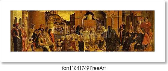Free art print of Miracles of St. Vincent Ferrar: He Raises Dead to Life by Giovanni Bellini