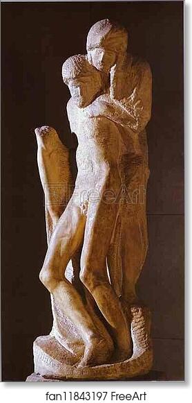 Free art print of Pieta Rondanini, unfinished by Michelangelo