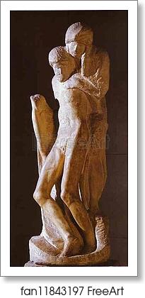 Free art print of Pieta Rondanini, unfinished by Michelangelo