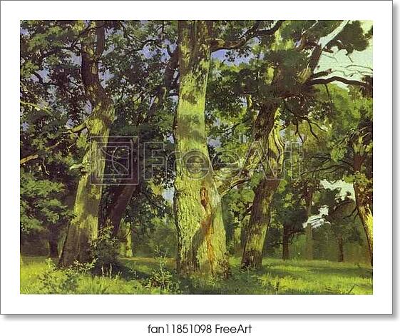 Free art print of Oaks. Evening by Ivan Shishkin Free art print of Oaks. Evening by Ivan Shishkin