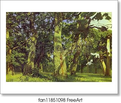 Free art print of Oaks. Evening by Ivan Shishkin