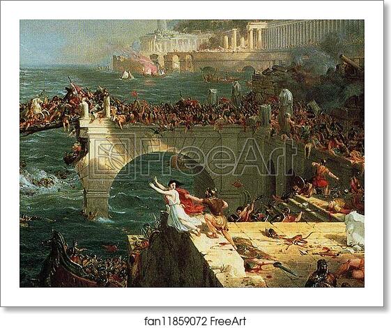 Free art print of The Course of Empire: Destruction. Detail by Thomas Cole Free art print of The Course of Empire: Destruction. Detail by Thomas Cole