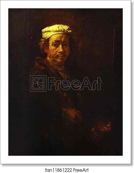 Free art print of Self-Portrait at the Easel by Rembrandt Harmenszoon Van Rijn Free art print of Self-Portrait at the Easel by Rembrandt Harmenszoon Van Rijn
