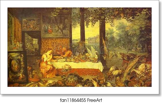 Free art print of Allegory of Taste by Jan Brueghel The Elder Free art print of Allegory of Taste by Jan Brueghel The Elder
