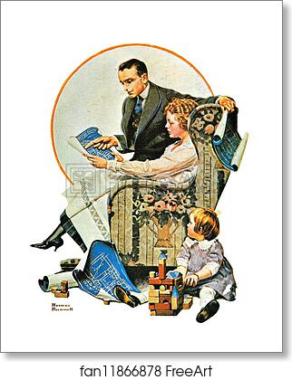 Free art print of Planning the Home by Norman Rockwell Free art print of Planning the Home by Norman Rockwell