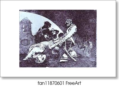 Free art print of Desastre de la Guerra (Disasters of War) 11; Ni Por Esas by Francisco De Goya Y Lucientes