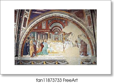 Free art print of Blessing of the Faithful at Hippo by Benozzo Gozzoli