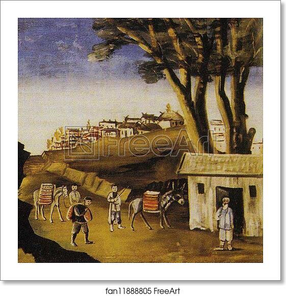 Free art print of Kakhetia Sagas. Alazan Valley. Detail by Niko Pirosmani Free art print of Kakhetia Sagas. Alazan Valley. Detail by Niko Pirosmani