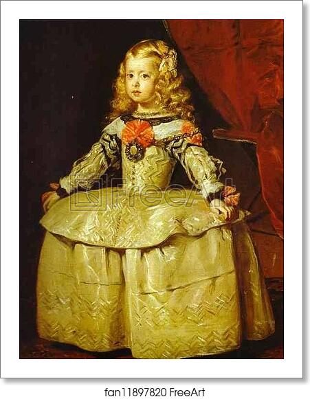 Free art print of Infanta Margarita by Diego Velázquez