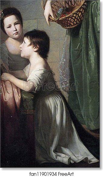 Free art print of The Leigh Family. Detail by George Romney