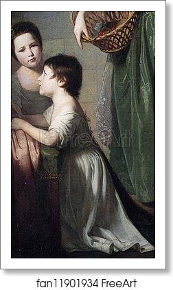 Free art print of The Leigh Family. Detail by George Romney