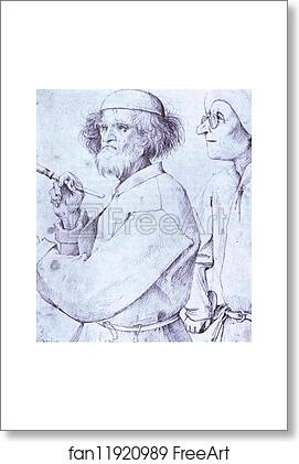 Free art print of The Painter and the Connoisseur by Pieter Bruegel The Elder