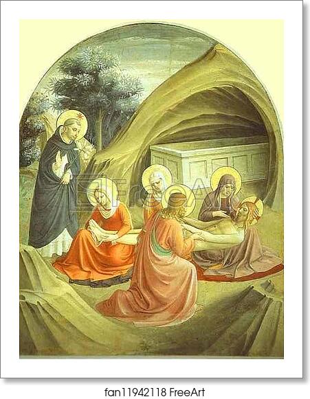 Free art print of Entombment by Fra Angelico