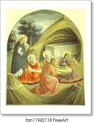 Free art print of Entombment by Fra Angelico