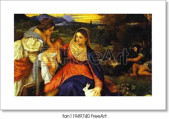Free art print of Madonna and Child with St. Catherine and a Rabbit by Titian Free art print of Madonna and Child with St. Catherine and a Rabbit by Titian