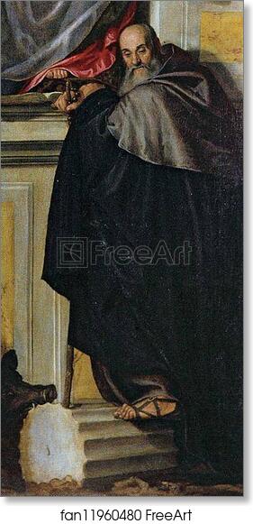 Free art print of Holy Family with Saint John the Baptist, Saint Abthony Abbot, and Saint Catherine. Detail by Paolo Veronese