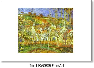 Free art print of The Red Roofs by Camille Pissarro