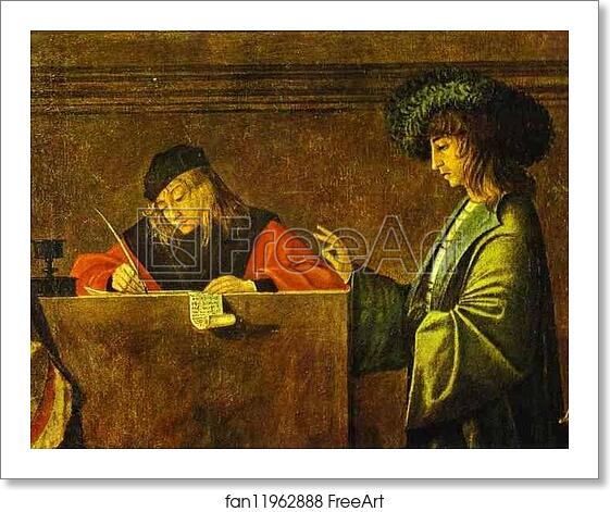 Free art print of The Legend of St. Ursula: Departure of the Ambassadors. Detail by Vittore Carpaccio Free art print of The Legend of St. Ursula: Departure of the Ambassadors. Detail by Vittore Carpaccio